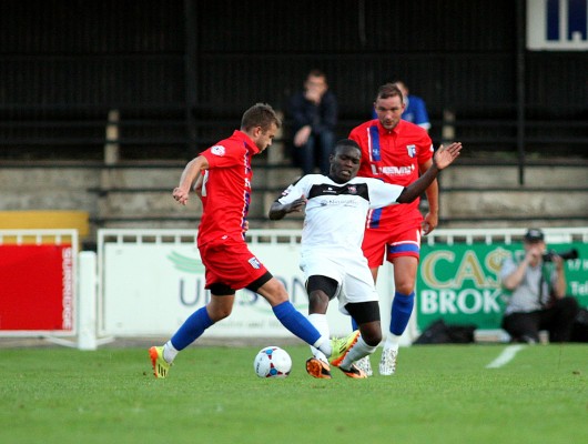 3E3B8816 - Moses Ademola closes down a Gillingham player (1)