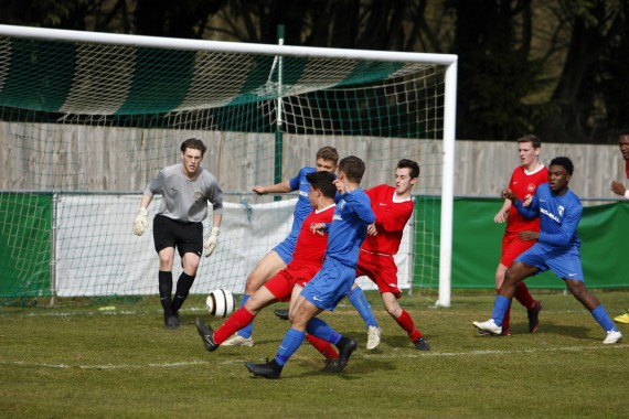 Kent FA 18 year-old Youths v London FA 18 year-old Youths. Kent FA in blue.