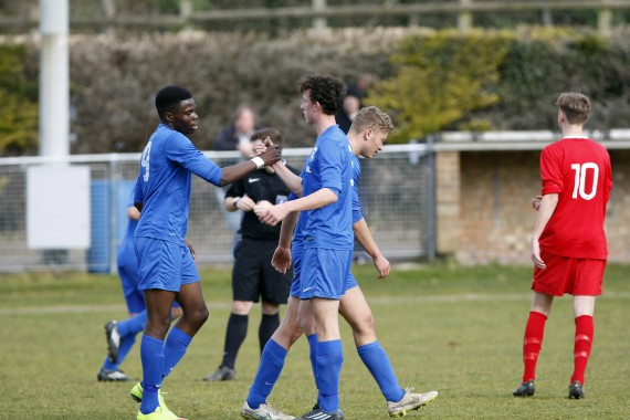 Kent FA 18 year-old Youths v London FA 18 year-old Youths. Kent FA in blue.