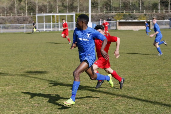 Kent FA 18 year-old Youths v London FA 18 year-old Youths. Kent FA in blue.