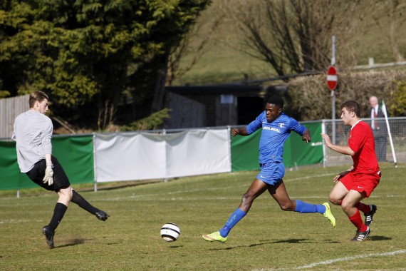 Kent FA 18 year-old Youths v London FA 18 year-old Youths. Kent FA in blue.